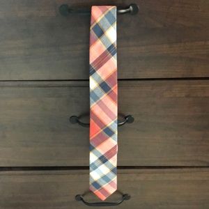 Orange/blue madras tie